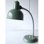 ORIGINAL 1950'S GREEN ENAMEL INDUSTRIAL DESK LAMP