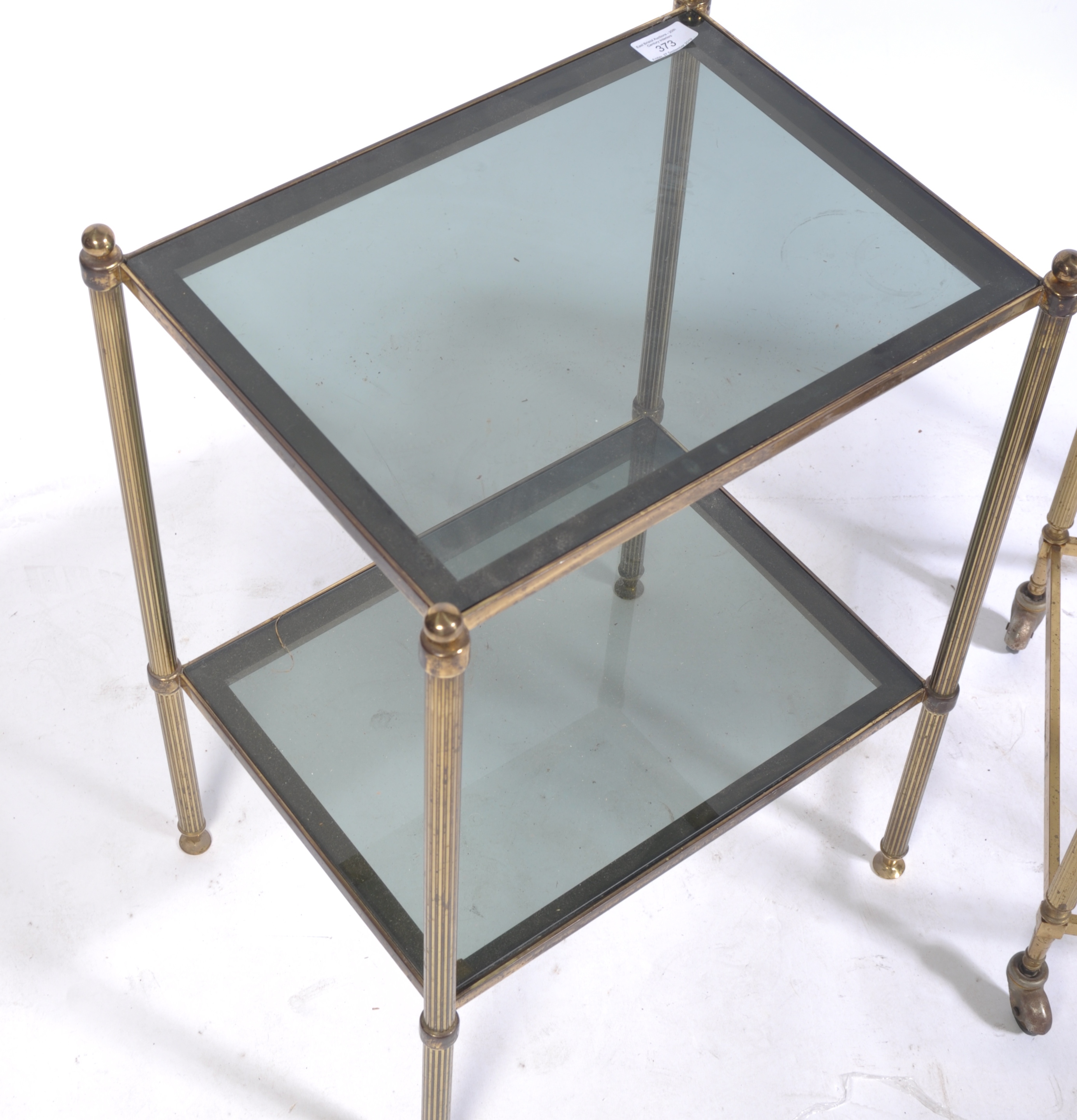 ITALIAN ANTIQUE STYLE OCCASIONAL TROLLY TABLE AND OCCASIONAL TABLE - Image 3 of 4