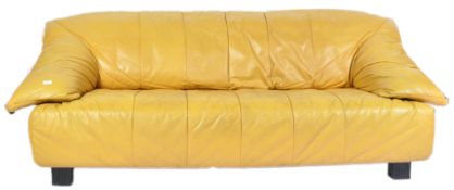 ORIGINAL LIGNE ROSET MUSTARD LEATHER SOFA SETTEE DAYBED