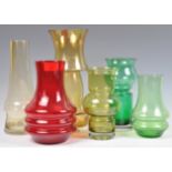 ASSORTED SCANDINAVIAN RETRO VINTAGE STUDIO ART GLASS VASES