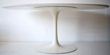 ARKANA TULIP WHITE LAMINATE AND ENAMEL TABLE BY MAURICE BURKE