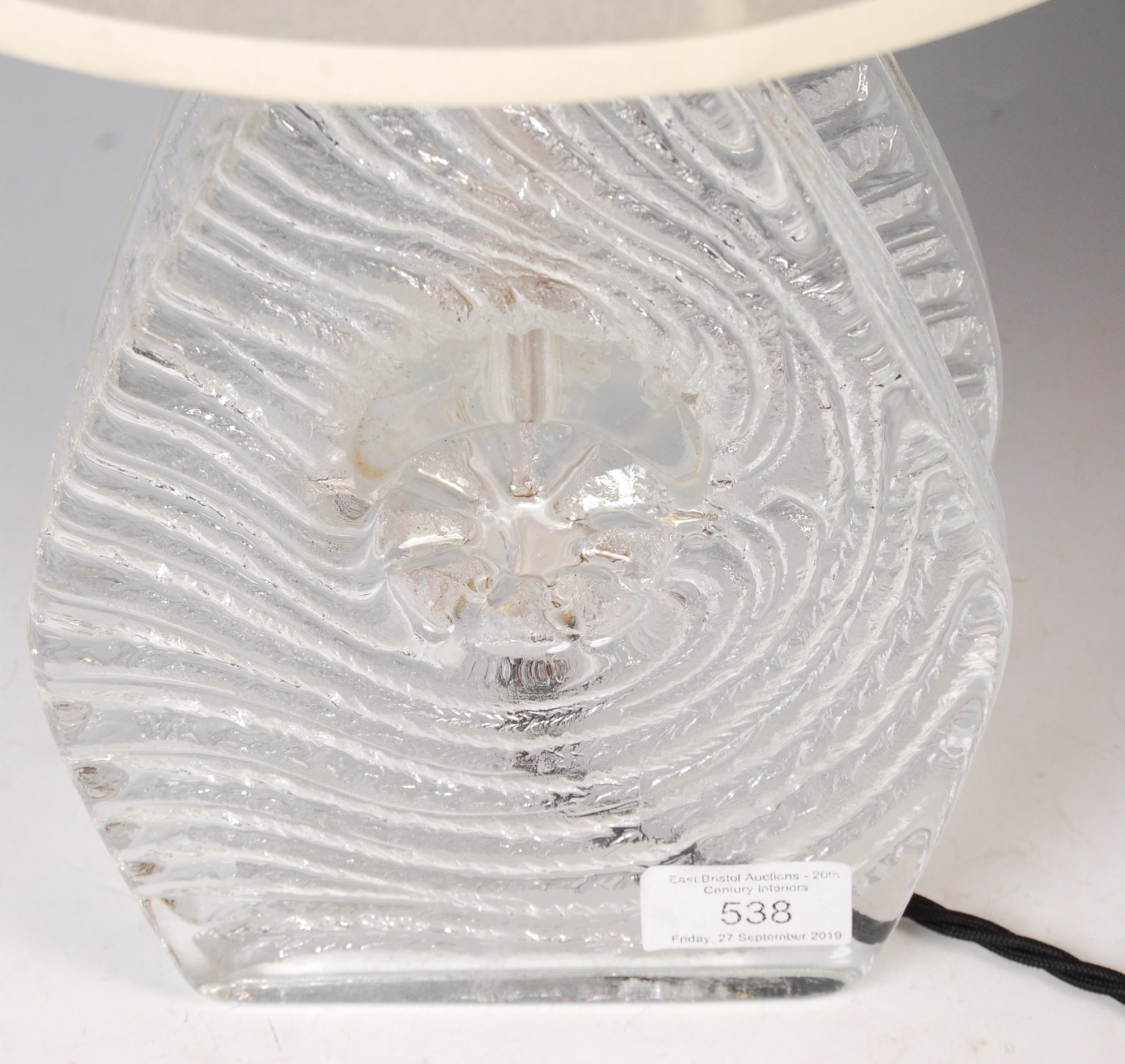 STUNNING SCANDINAVIAN RETRO STUDIO ART GLASS TABLE LAMP - Image 2 of 4