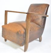 ORIGINAL 1920'S FULL GRAIN LEATHER CLUB ARMCHAIR