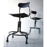 PAIR OF ORIGINAL 1940'S TANSAD MACHINIST CHAIRS