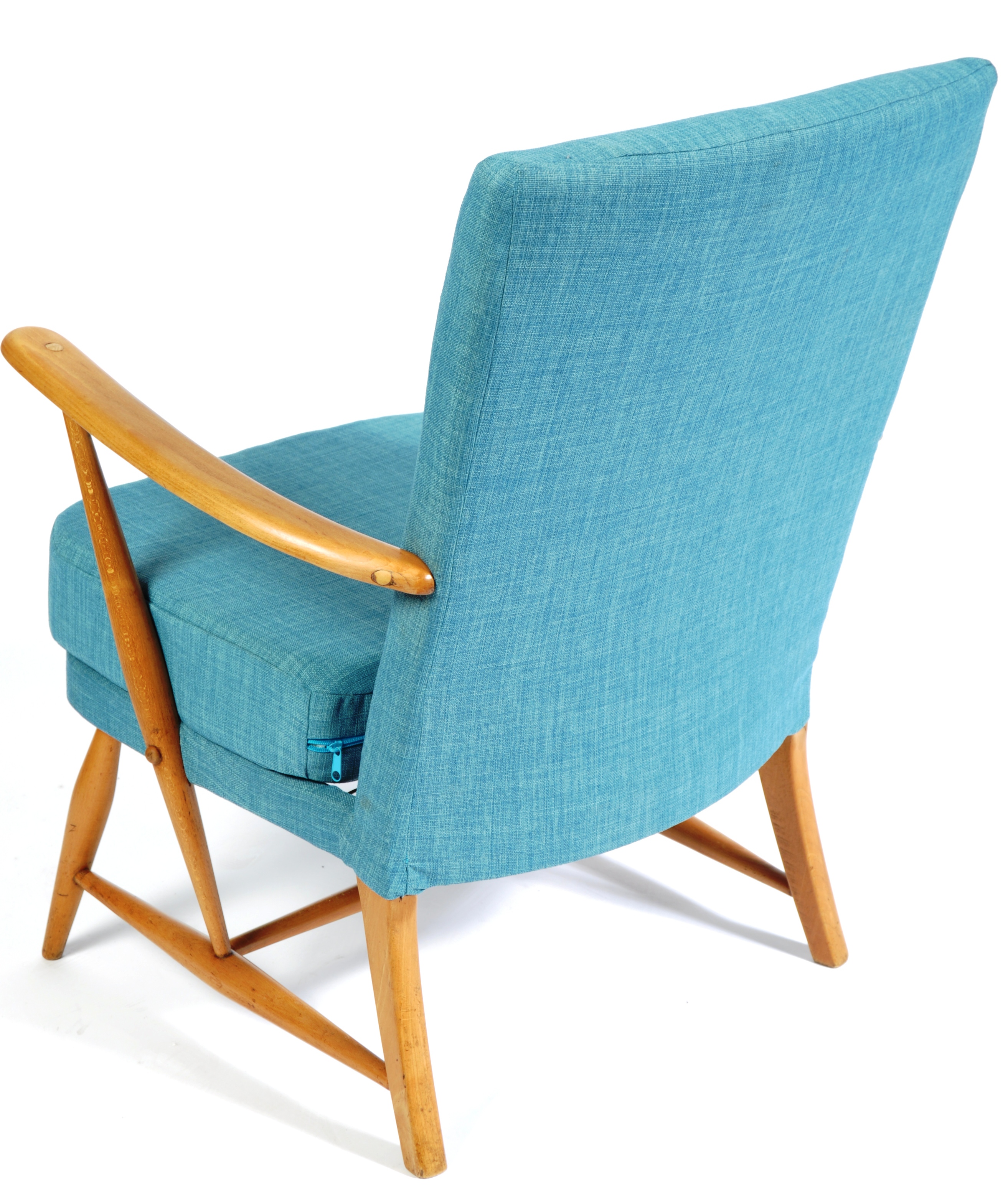 ERCOL MODEL 248 1950'S BEECH AND ELM LOUNGE CHAIR BY L. ERCOLANI - Image 6 of 6