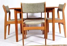 DANISH 1960'S RETRO VINTAGE TEAK WOOD DINING TABLE AND CHAIRS
