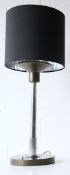 1970'S ART DECO STYLE FRENCH TABLE LAMP WITH CHROME COLUMN