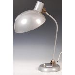 1950'S INDUSTRIAL GREY COATED ADJUSTABLE WORK DESK LAMP