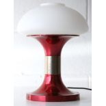 ORIGINAL 1970'S DESK TABLE LAMP WITH RED METALLIC BODY