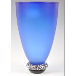 PAUL BARCROFT LATE 20TH CENTURY STUDIO ART GLASS FOOTED VASE