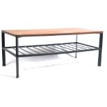 BELIEVED LADDERAX 1970'S VINTAGE TEAK AND METAL COFFEE TABLE