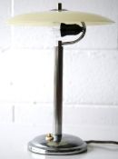 ORIGINAL 1930'S ART DECO CHROME AND GLASS TABLE DESK LAMP
