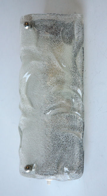 BELIEVED KALMARK 1970'S GERMAN ICE GLASS WALL LIGHT - Image 2 of 4