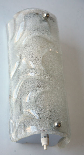 BELIEVED KALMARK 1970'S GERMAN ICE GLASS WALL LIGHT