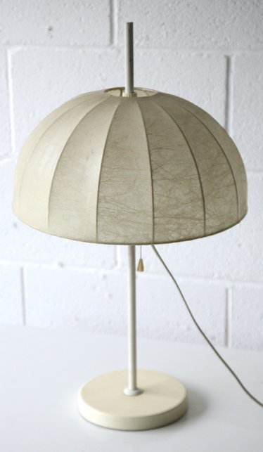 1960'S RETRO VINTAGE TABLE DESK LAMP WITH PAPER COCOON SHADE - Image 2 of 5