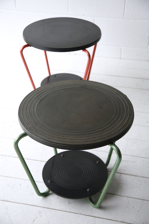ART DECO BAKELITE TWO TIER SIDE TABLES IN THE MANNER OF R. HERBST - Image 3 of 4