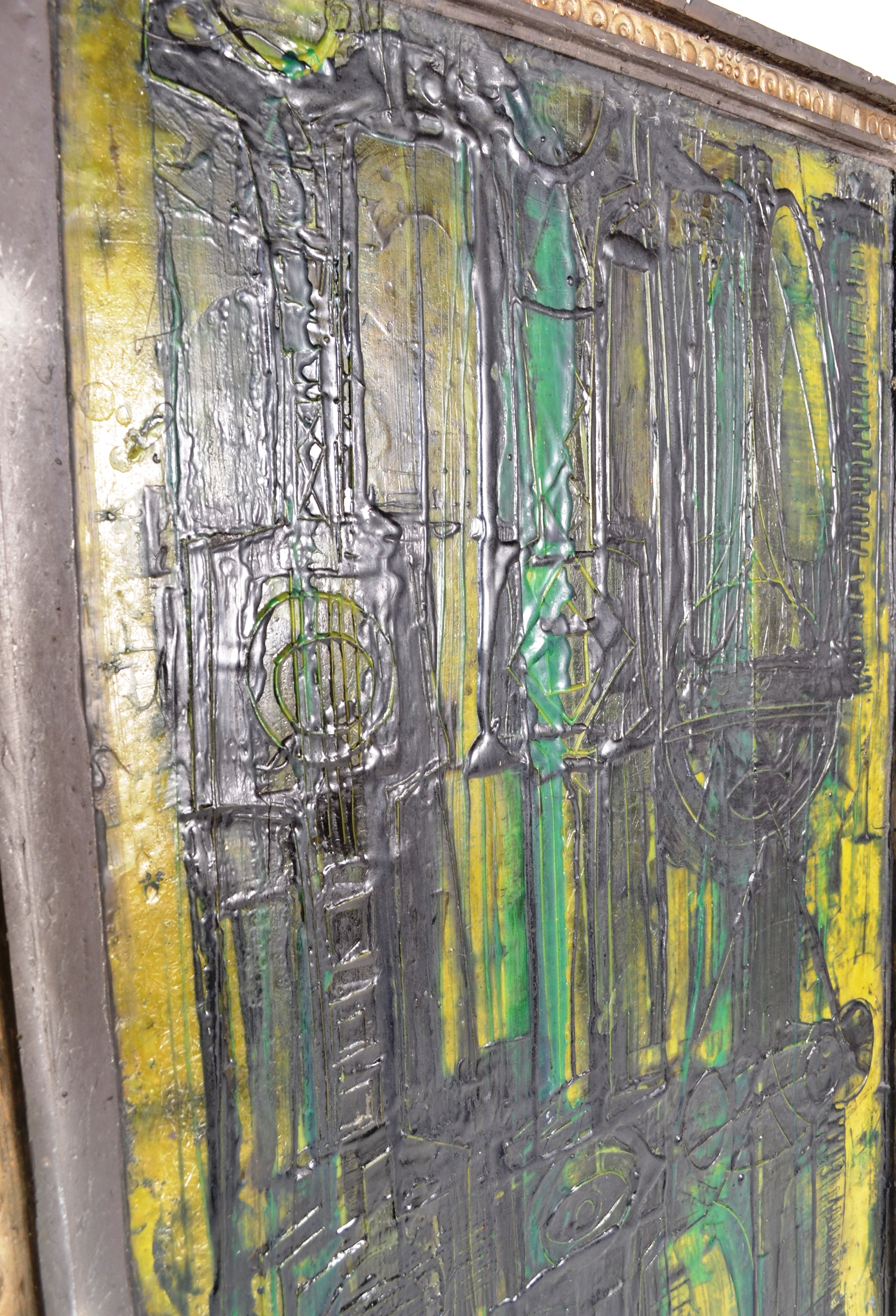 20TH CENTURY ABSTRACT FIBREGLASS ARTWORK WINDOW PANEL - Image 3 of 5