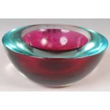 VINTAGE CASED STUDIO GLASS MURANO GEODE BOWL