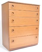 ORIGINAL 1960'S SCHREIBER TEAK CHEST OF DRAWERS.