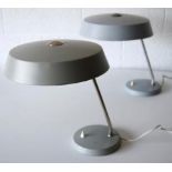 NEAR PAIR OF ORIGINAL 1950'S DESK LAMPS BY SZARVASI VAS FEMIPARI