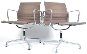 PAIR OF VITRA EA 107 VINTAGE SWIVEL DESK CHAIRS BY CHARLES