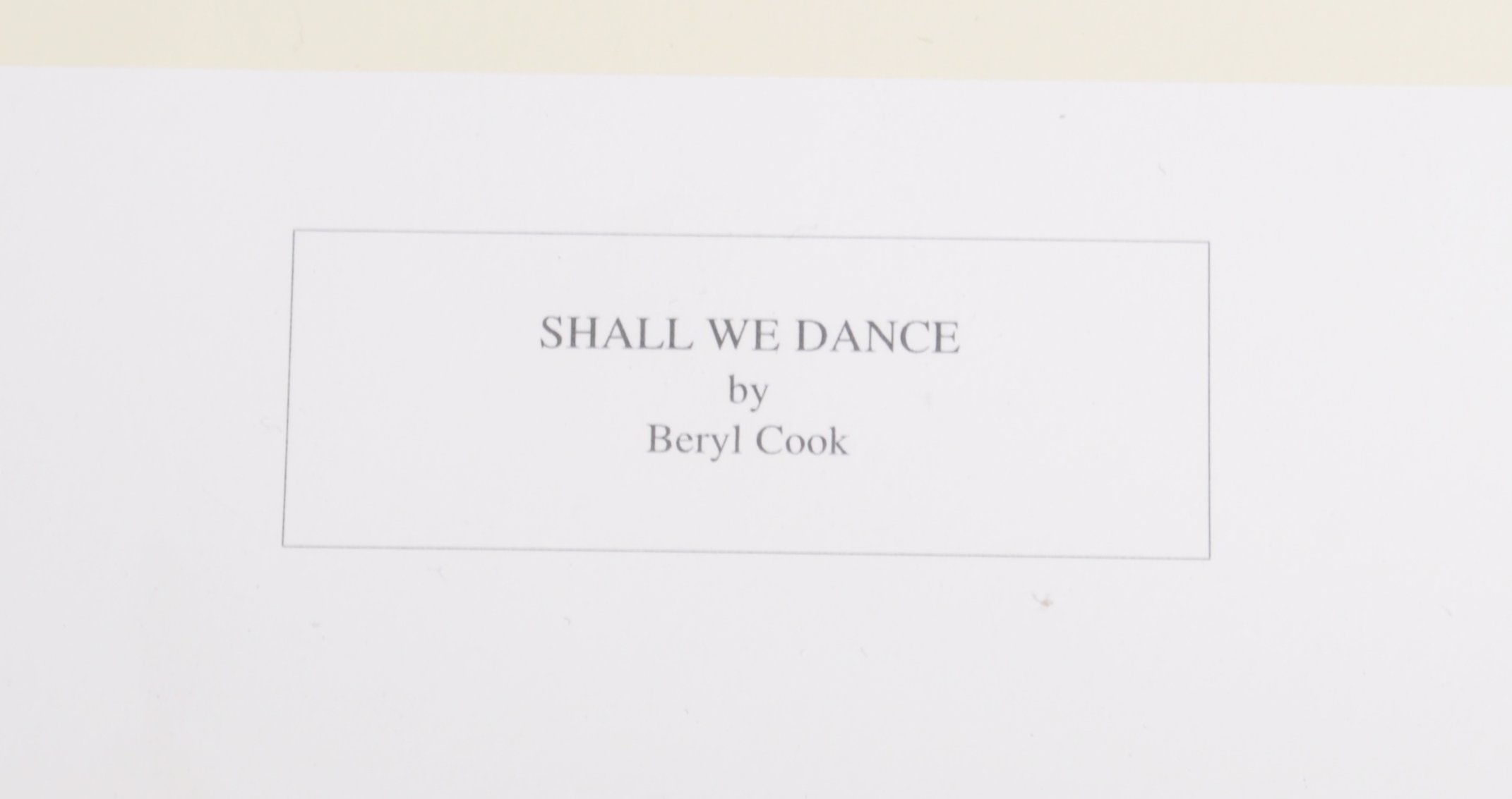 AFTER BERYL COOK SIGNED PRINT ENTITLED ' SHALL WE DANCE ' - Image 3 of 6