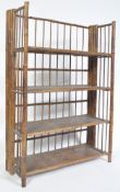 EARLY 20TH CENTURY ANTIQUE BAMBOO FOLDING BOOKCASE SHELVING