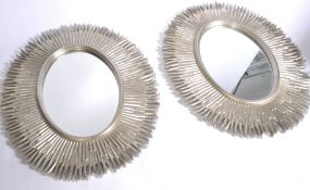 RV ASTLEY MOTHER CHAMPAGNE CONTEMPORARY SUNBURST OVAL MIRRORS