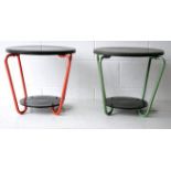 ART DECO BAKELITE TWO TIER SIDE TABLES IN THE MANNER OF R. HERBST