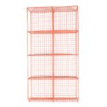 MID 20TH CENTURY RETRO EIGHT SECTION WIRE WALL STORAGE RACK