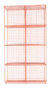 MID 20TH CENTURY RETRO EIGHT SECTION WIRE WALL STORAGE RACK