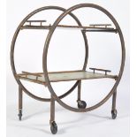 ART DECO CIRCULAR COCKTAIL DRINKS TROLLEY