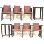 RARE SET OF 1930'S ART DECO CINEMA / THEATRE CAFE TABLE & CHAIRS SET
