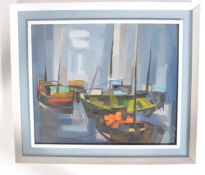 OIL ON CANVAS PAINTING DEPICTING NORFOLK REGATTA BY GEORGE BASS