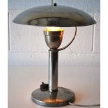 ORIGINAL 1930'S ART DECO CHROME TABLE DESK LAMP