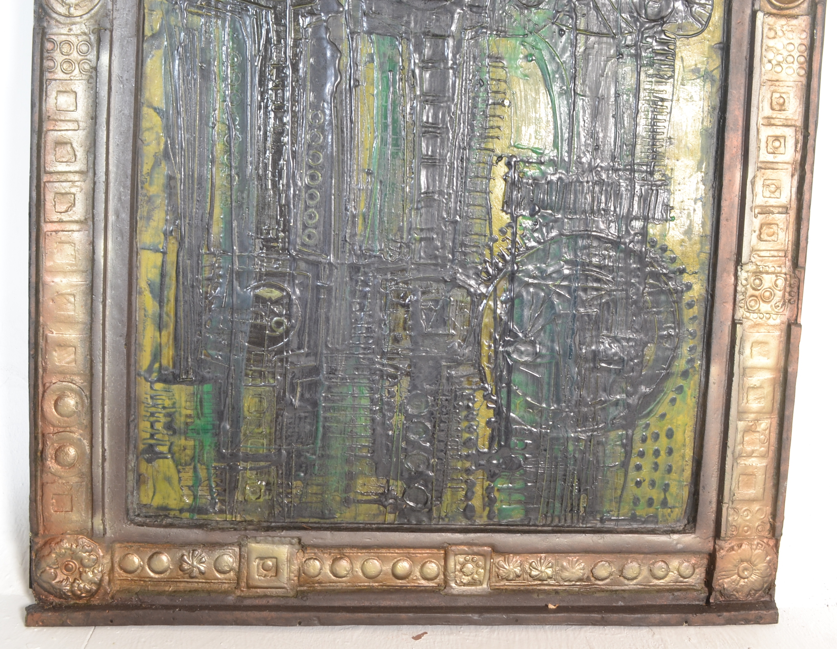 20TH CENTURY ABSTRACT FIBREGLASS ARTWORK WINDOW PANEL - Image 4 of 5