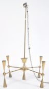 RARE 1970'S VINTAGE CHURCH BRASS CHANDELIER FROM ST GILES CHURCH