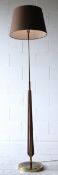 ORIGINAL FRENCH 1950'S BRASS AND TEAK FLOOR STANDING LAMP