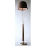 ORIGINAL FRENCH 1950'S BRASS AND TEAK FLOOR STANDING LAMP