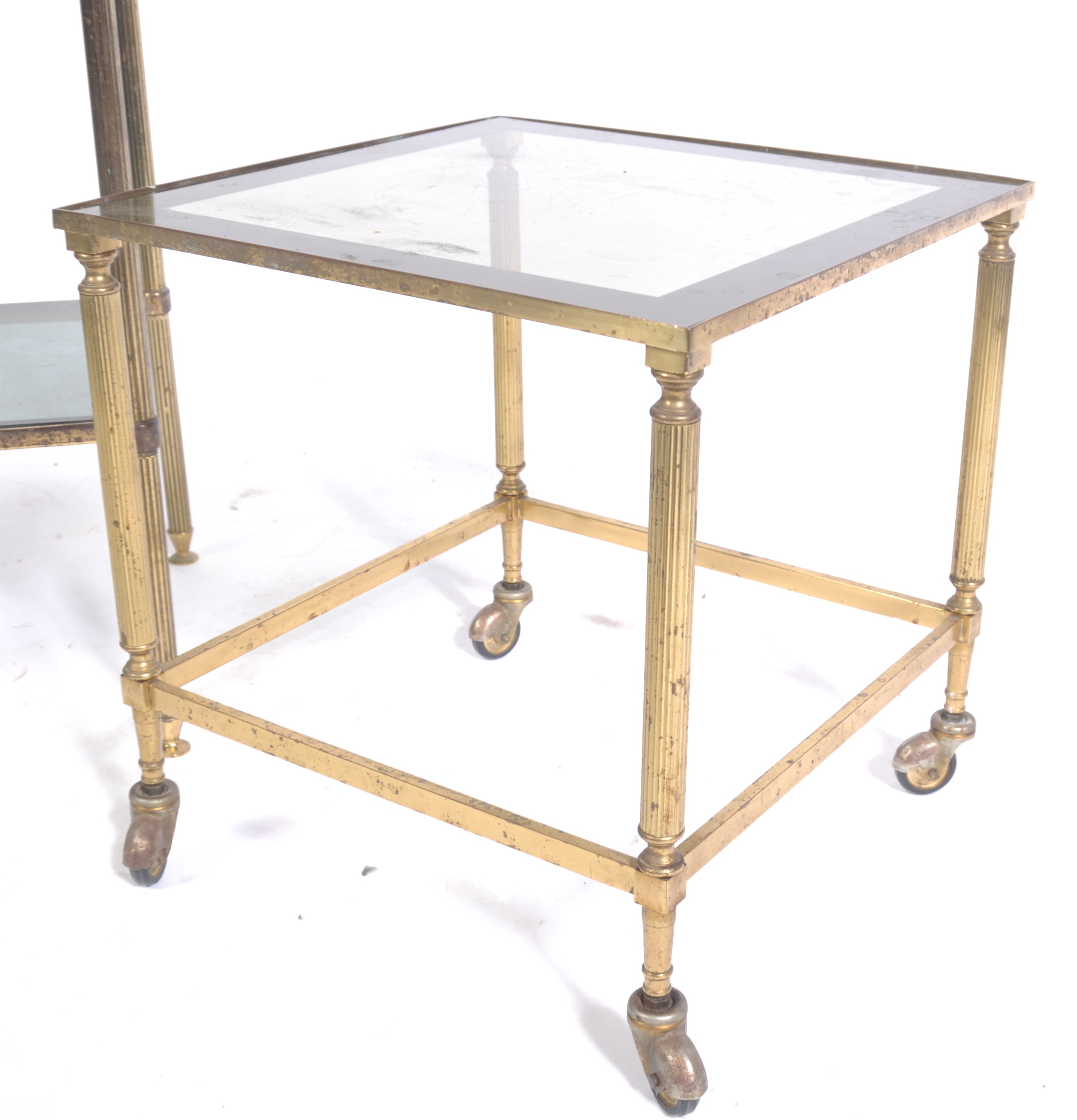 ITALIAN ANTIQUE STYLE OCCASIONAL TROLLY TABLE AND OCCASIONAL TABLE - Image 4 of 4