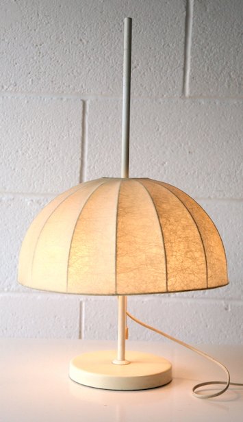 1960'S RETRO VINTAGE TABLE DESK LAMP WITH PAPER COCOON SHADE - Image 5 of 5