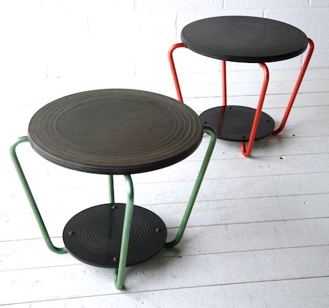 ART DECO BAKELITE TWO TIER SIDE TABLES IN THE MANNER OF R. HERBST - Image 2 of 4
