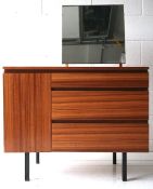 ORIGINAL 1960'S TEAK WOOD DRESSING TABLE CHEST