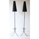 PAIR OF 1950'S FRENCH RETRO VINTAGE FLOOR STANDING LAMPS
