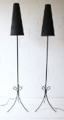 PAIR OF 1950'S FRENCH RETRO VINTAGE FLOOR STANDING LAMPS