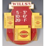 WILLS'S GOLD FLAKE CIGARETTES UNUSED SHOP ADVERTISING DISPLAY
