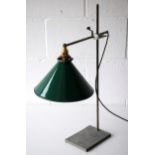 20TH CENTURY RETRO VINTAGE ENAMELLED LAMP ON LABORATORY STAND