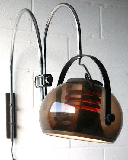 STUNNING 1960'S ITALIAN RETRO VINTAGE DOUBLE ARC WALL LAMP - Image 2 of 4