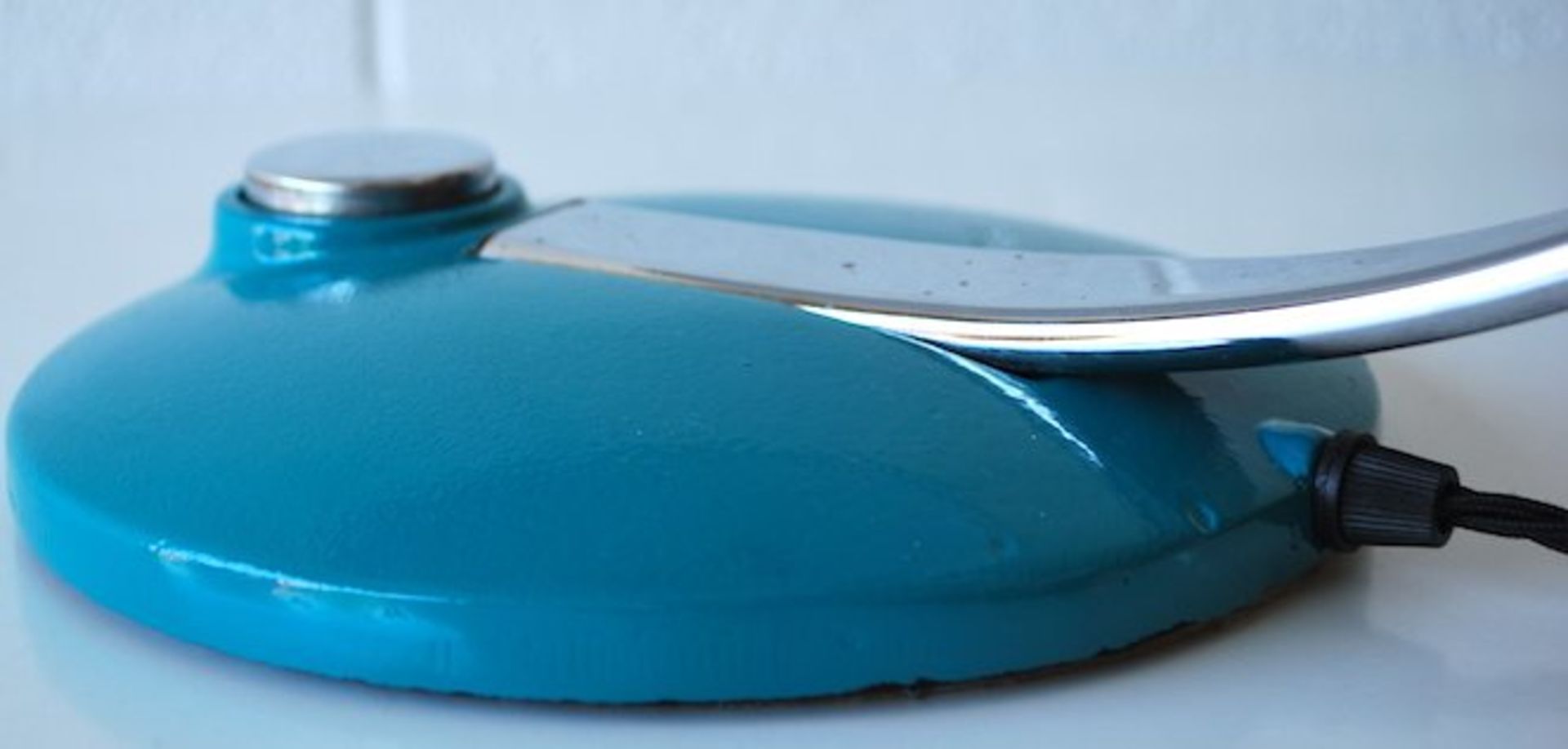 1960'S HILLEBRAND BLUE ENAMEL DESK LAMP BY EGON HILLEBRAND - Bild 3 aus 4