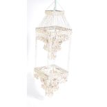 20TH CENTURY RETRO VINTAGE SEASHELL TIERED CHANDELIERS